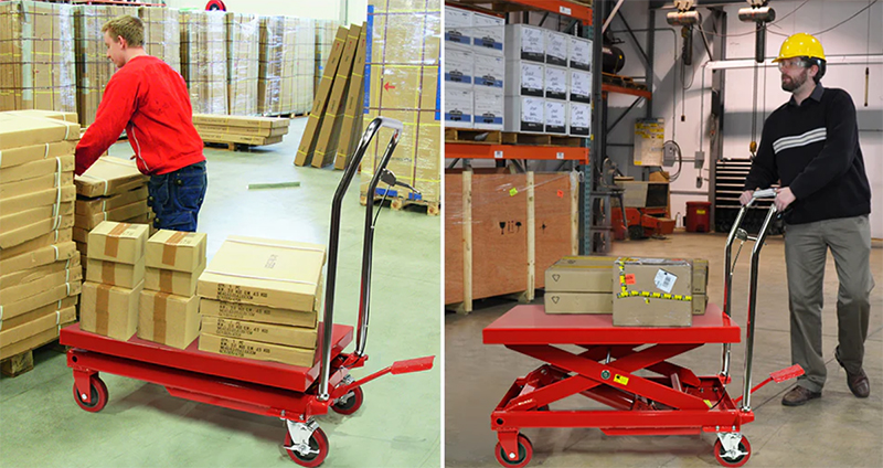 hydraulic pallet lift table